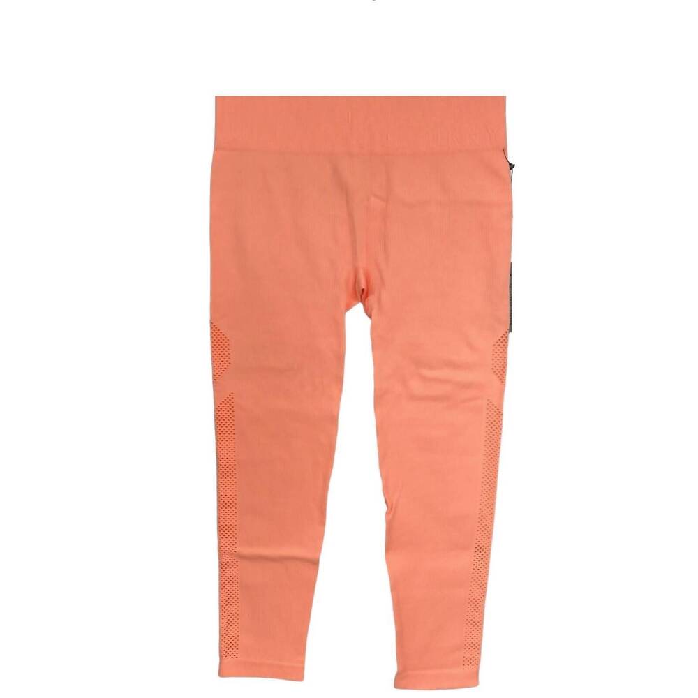 NEW DKNY women's seamless high-rise 7/8 length leggings in orange